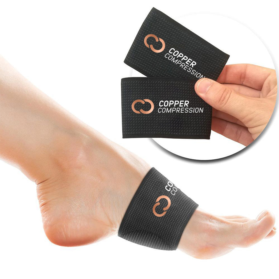 Copper-Infused Padded Arch Support with Gel - Unisex Fit – Copper