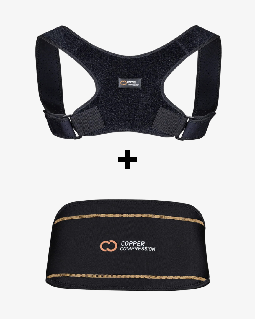 Copper Compression Back Brace Bundle - Lower Back & Lumbar Support ...