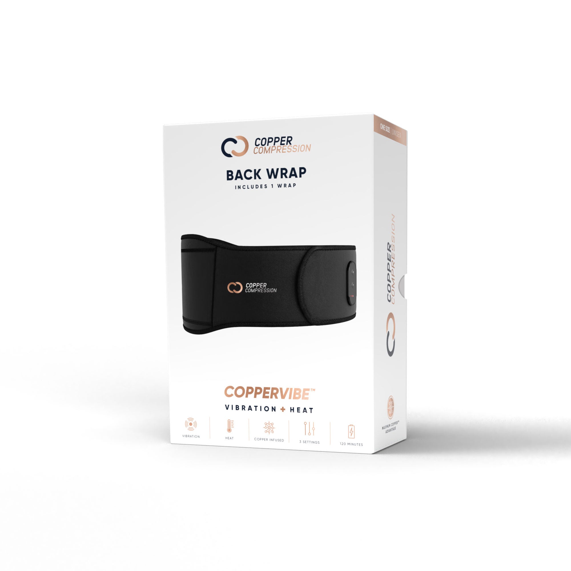 CopperVibe Vibration+Heat Therapy Back Wrap