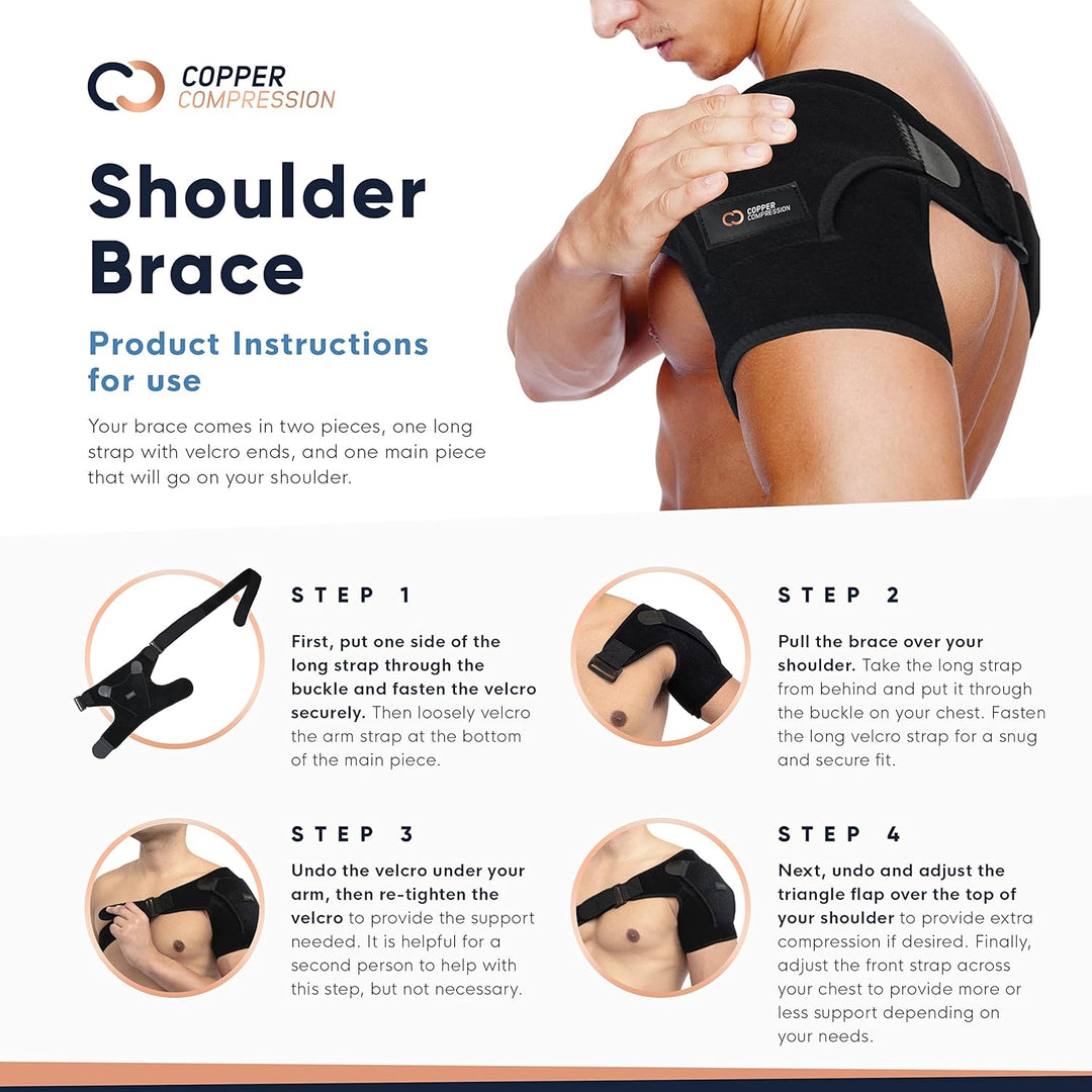 Copper Compression Recovery Shoulder Brace - Copper Shoulder Support