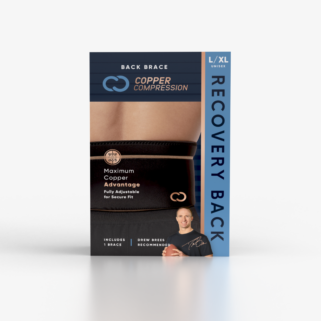Copper Compression Back Brace - Lower Back & Lumbar Support