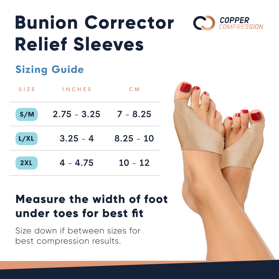 Bunion Corrector Sleeves CopperInfused Orthopedic Relief Copper