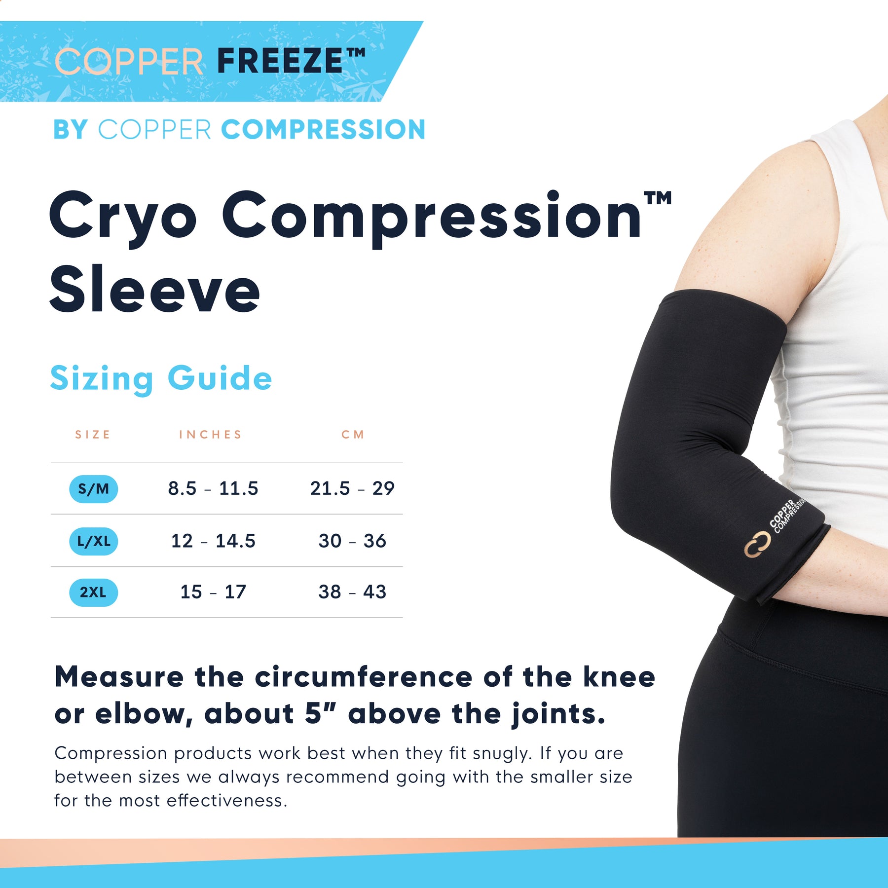 CopperFreeze™ Arm Sleeve – Copper Compression