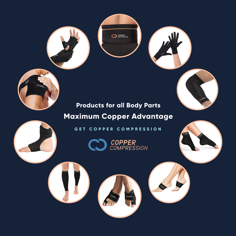 Copper Compression Recovery Back Brace - #1 Guaranteed Highest Copper Content with Infused Fit. Lower Back Lumbar Support Belt