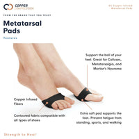 Load image into Gallery viewer, Copper Compression Metatarsal Pads