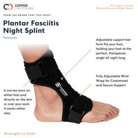 Load image into Gallery viewer, Copper Compression Drop Foot Brace and Dorsal Plantar Fasciitis Night Splint