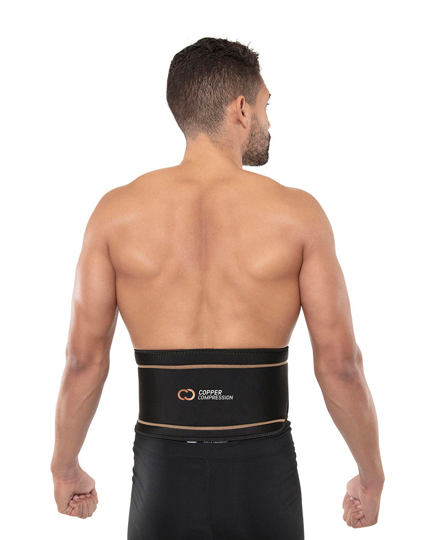 Copper Compression Recovery Back Brace - #1 Guaranteed Highest Copper Content with Infused Fit. Lower Back Lumbar Support Belt