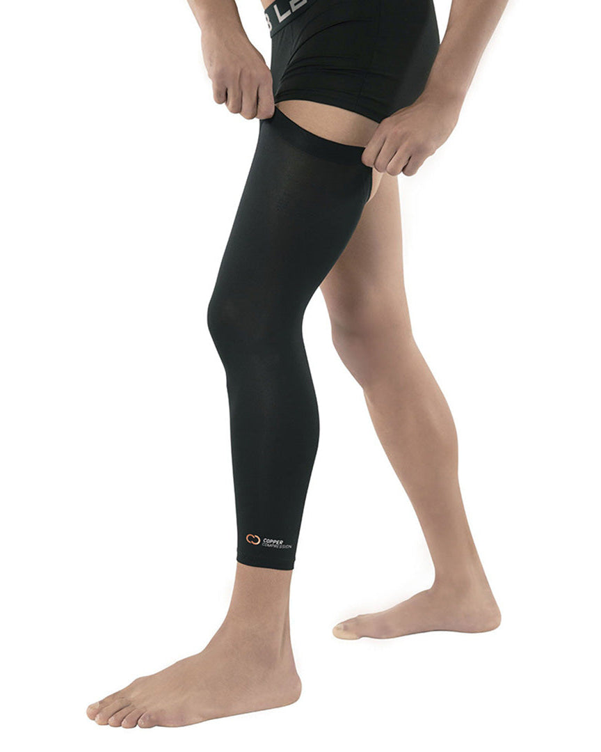 Copper Infused Full Leg Sleeve Left or Right Leg w Unisex Fit