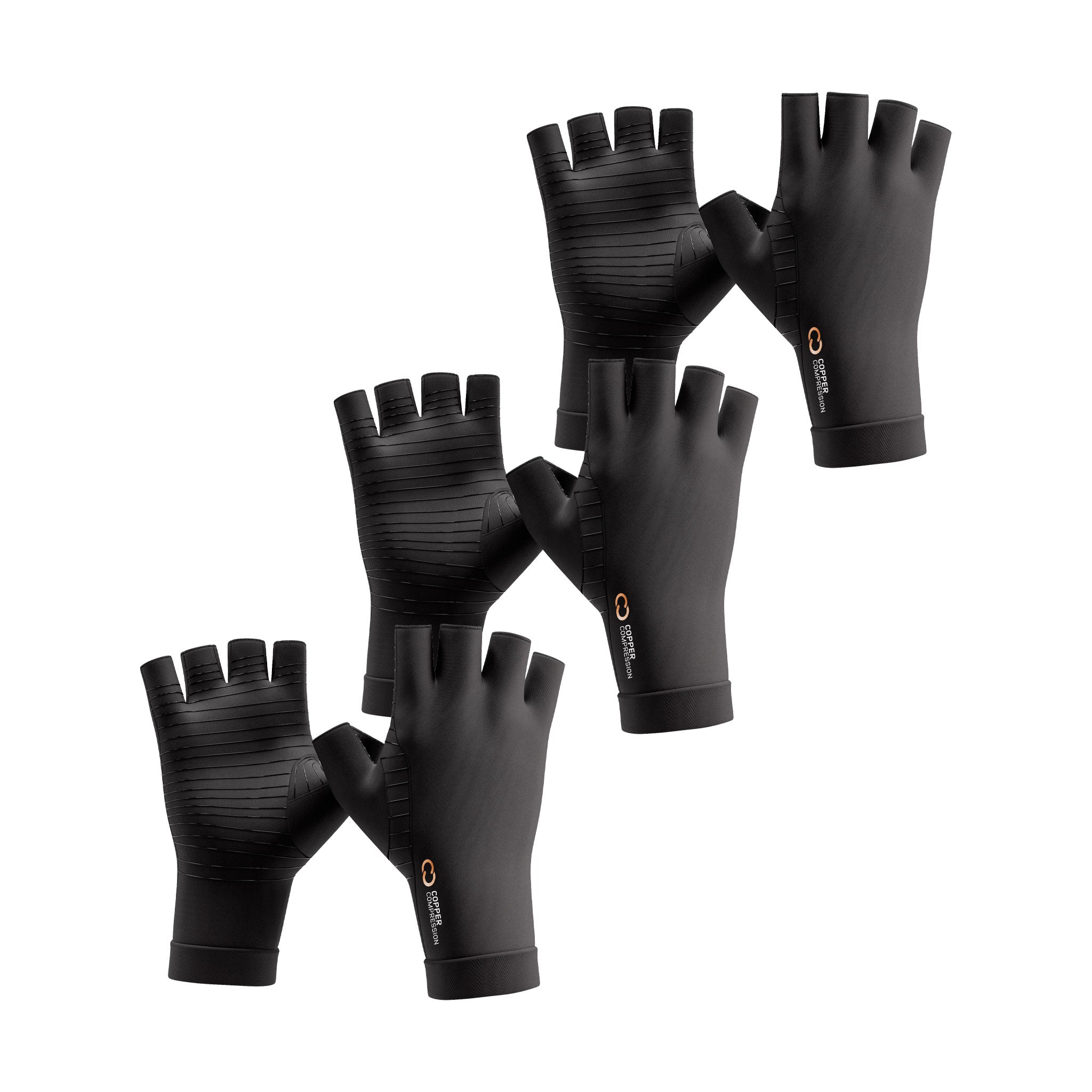 Half Finger Arthritis Gloves - 3 Pack
