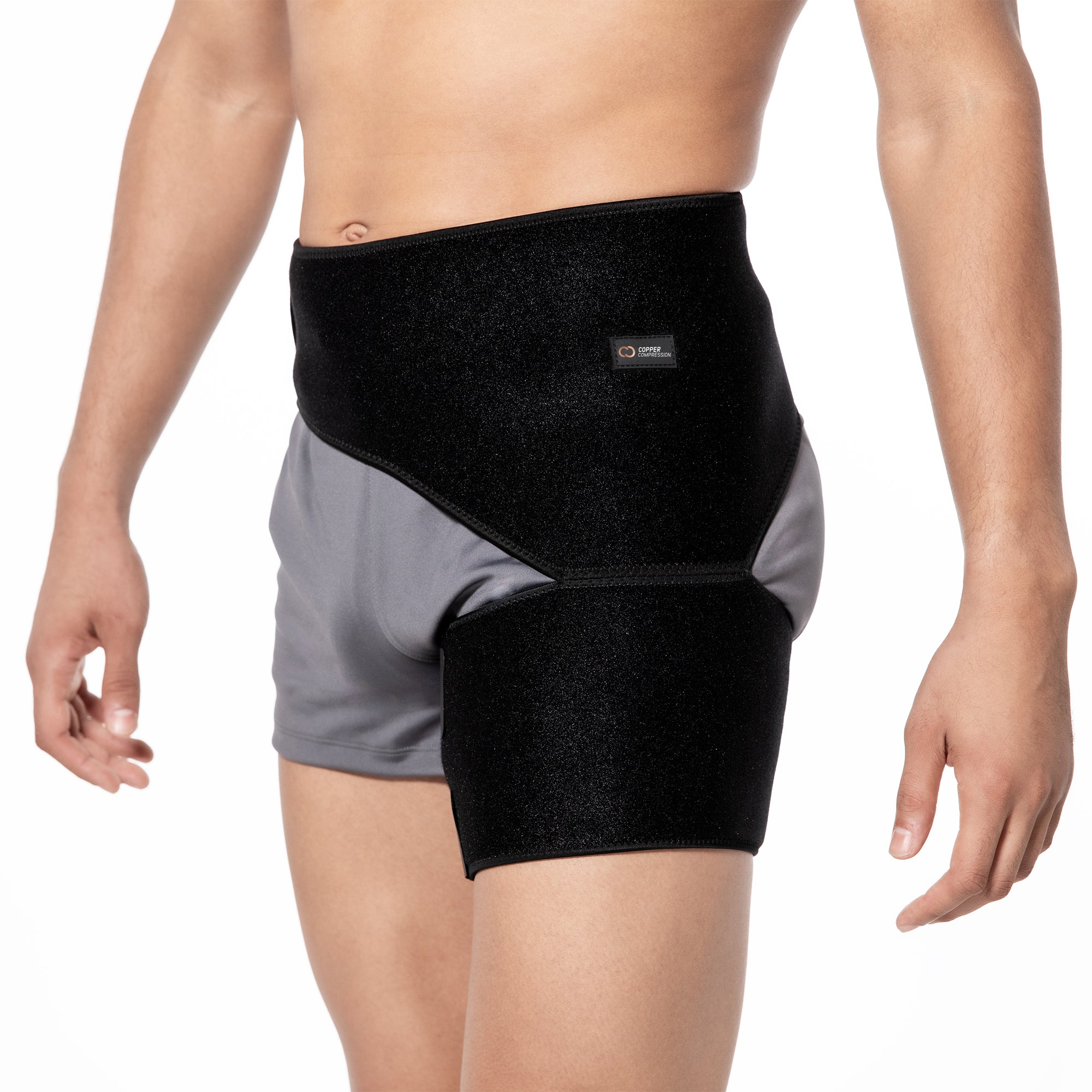 Copper Compression Groin Thigh Sleeve and Hip Support Wrap