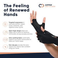 Load image into Gallery viewer, Half Finger Arthritis Gloves - 3 Pack