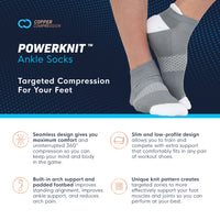 Load image into Gallery viewer, Copper Compression Powerknit Ankle Sport Socks (3 Pairs)