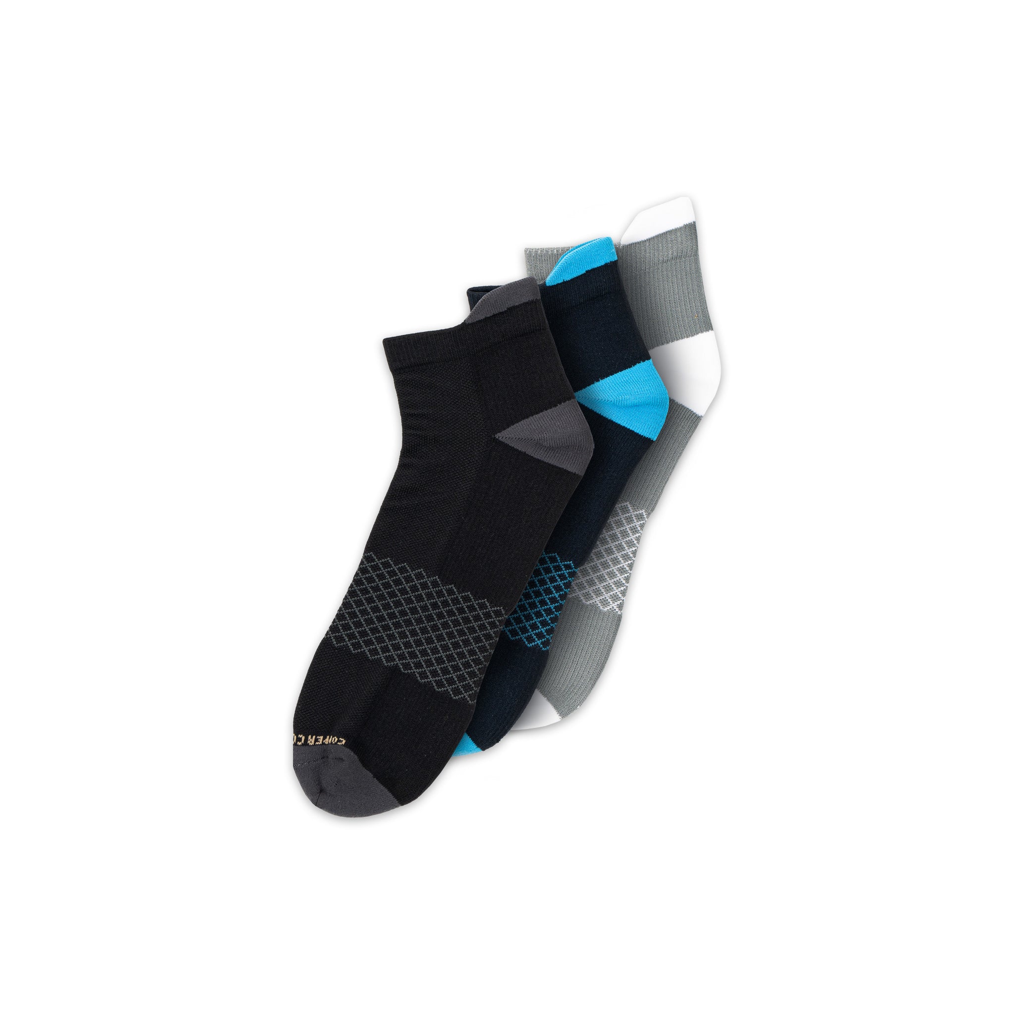Copper Compression Powerknit Ankle Sport Socks (3 Pairs)