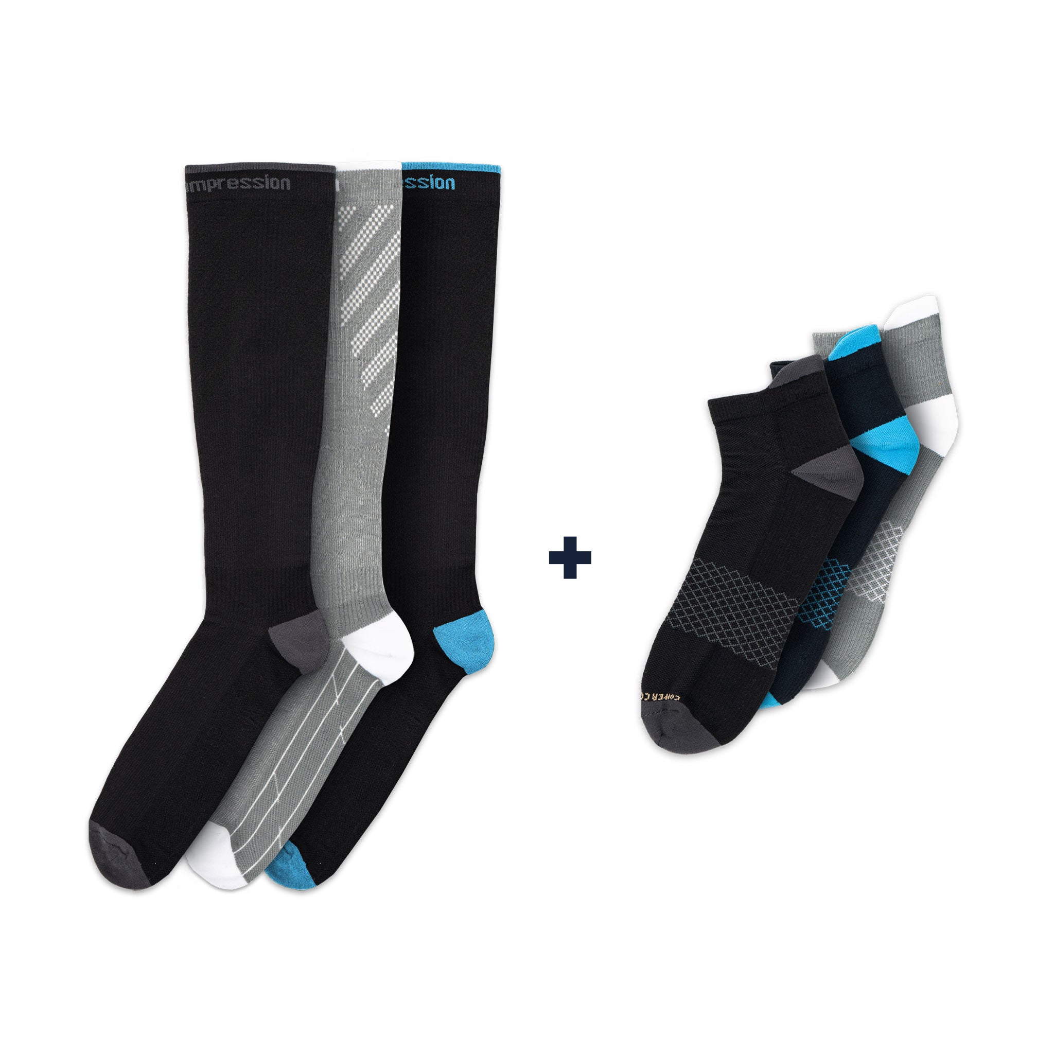 PowerKnit Compression Socks Combination Pack