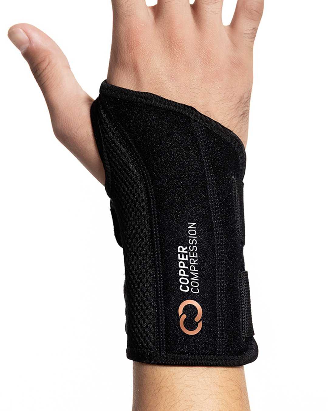 INDEEMAX Copper Wrist Compression Sleeve 1 Pair, Comfortable Hand Brace  Support for Arthritis, Tendonitis, Sprains, Workout, Carpal Tunnel - Left 