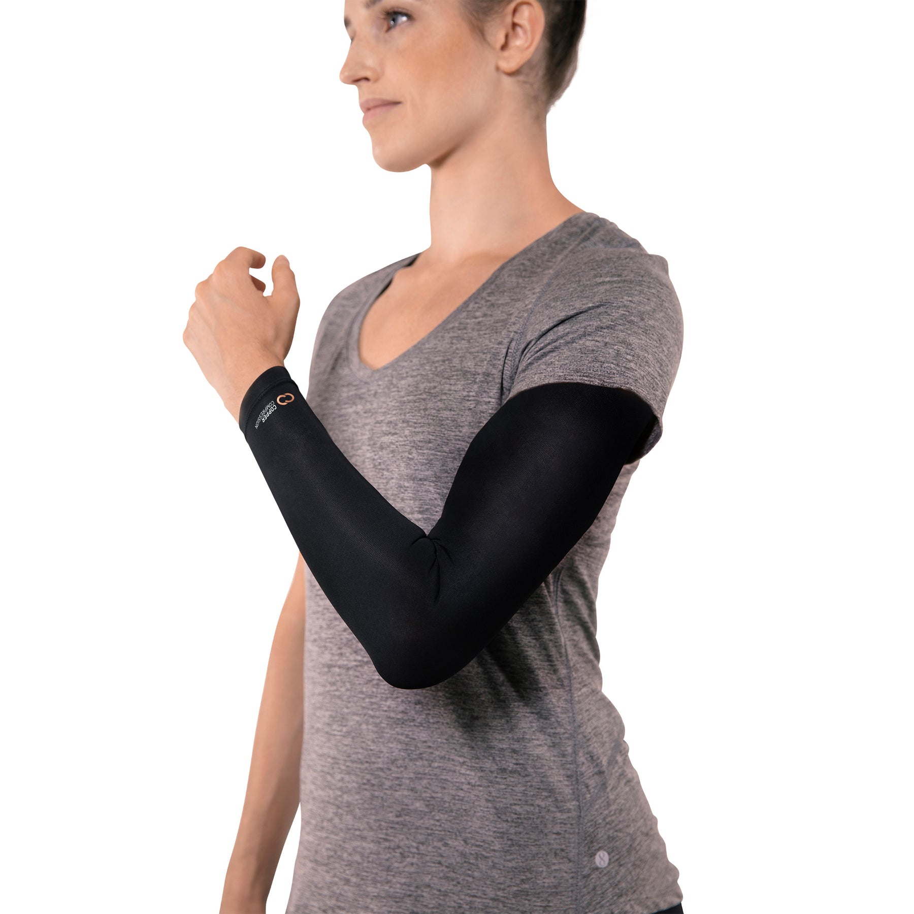 Arm Compression Device Compression Arm Sleeve - Unisex Copper-Infused Custom Fit – Copper ...